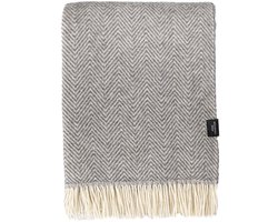 WOOOL® | Wollen Plaid | Manhattan (Grijs) | 140x200cm | 100% Nieuw-Zeelandse Wol | Deken