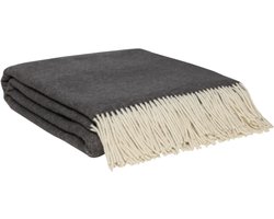 WOOOL® | Wollen Plaid | MERINO CLASSIC (Donkergrijs) | 140x200cm | 100% Merino Wol | Deken