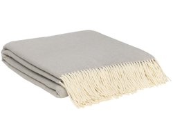 WOOOL® | Wollen Plaid | MERINO CLASSIC (Lichtgrijs) | 140x200cm | 100% Merino Wol | Deken