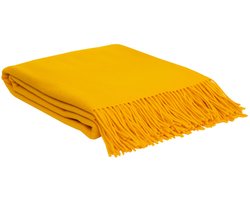 WOOOL® | Wollen Plaid | MERINO COLOR (Geel) | 140x200cm | 100% Merino Wol | Deken