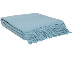 WOOOL® | Wollen Plaid | MERINO COLOR (Lichtblauw) | 140x200cm | 100% Merino Wol | Deken