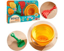 WOOPIE – Zandset met Opvouwbare Emmer – 5-delig – Strandspeelgoed voor Kinderen – Multicolor