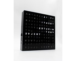 Woordklok - Moderne wandklok - Geschikt voor woonkamer, kantoor & slaapkamer