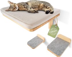 WOOWOOD® Klimwand voor katten inclusief 2x kattenladderwand [uiterst stabiel] kattenwandelementen, krabpaalwand, kattenhangmat, kattenwand, kattenwand, wandkrabpaal, kattenmeubilair, klimwand voor katten