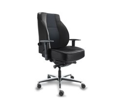 Workliving Delta-3 Compact Mirage en Leer - Ergonomische 24-uurs Bureaustoel
