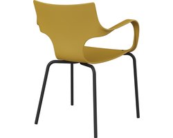 Workliving Jim Stoel - Mosterd - Zwart Onderstel