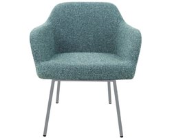 Workliving LoLa - Eetkamerstoel / Vergaderstoel - Mix & Match - Lage Zitting / Petrol Blauw Zitting / Petrol Blauw Frame