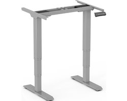 Worktrainer - StudyDesk Pro Small - Hoogte 62 - 127 cm - Breedte 80 - 120 cm - Zit-sta Bureau Elektrisch Frame - In hoogte verstelbaar Bureau Onderstel - Zilver - Met Geheugenfunctie