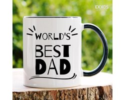 World's best dad mok - Vaderdag cadeau - Vaderdag - Vaderdag cadeau met tekst - Cadeau voor man - Cadeau voor hem - Mannen cadeautjes - Papa cadeau - Mokken en bekers - Cadeau voor vader - Valentijndag - Theeglazen - Koffiemok