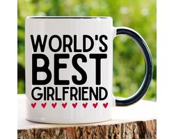 World's Best Girlfriend mok - Valentijn cadeautje voor hem - Valentijn cadeautje voor haar - Valentijnsdag - Verjaardag cadeau - Cadeau voor man - Cadeau voor vrouw - Grappige cadeaus - Mokken - Theeglazen - Koffiebeker