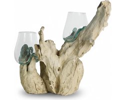Wortelhout Decoratie - Uniek Stuk - Huis Aankleden - Handgemaakt Unicum - 20 x 17 x 15 cm - Natuurlijk