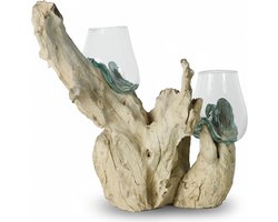 Wortelhout Decoratie - Uniek Stuk - Huis Aankleden - Handgemaakt Unicum - 20x17x15 cm - Natuurlijk