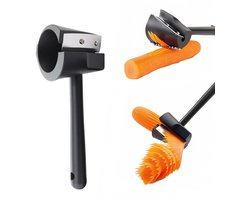 Wortelkrultang en dunschiller, groentespiraalsnijder, fruitsnijder, creatief keukengereedschap voor het snijden van bloemen, roterende schilmes voor wortels, aardappelen, komkommers