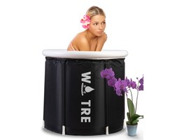 WOTRE Zitbad - Ijsbad - bad voor volwassenen - inklapbaar - Ice Bath Bucket - Opvouwbare Baden - Dompelbad - Mobiele badkuip - Zwart - 180L