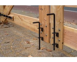 Wovar Grondgrendel Zwart 40 cm | Per Stuk | Poortgrendel