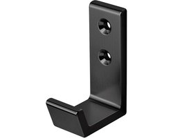 Wovar Kapstokhaak Zwart Recht | Groot model | Per Stuk