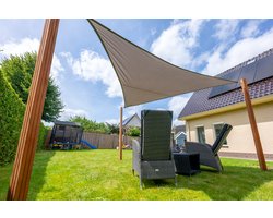 Wovar Schaduwdoek Waterdicht Driehoek 500 cm | 160gr/m2 | Grijs | Premium Schaduwdoeken | Schaduwdoek Driehoek