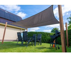 Wovar Schaduwdoek Waterdicht Rechthoek 400 x 500 cm | 160gr/m2 | Grijs | Schaduwdoeken rechthoekig | Premium Schaduwdoeken