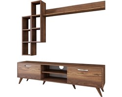 Wren TV-meubel | 100% Gemelamineerd | Notelaar | 180x48 cm