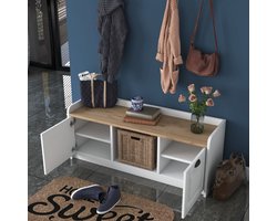 Wren vestiaire | 100% Melamine Gecoat | Wit Walnoot