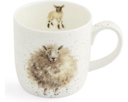 Wrendale Mok - 'Woolly Jumper' sheep Mug - Royal Worcester - Beker Schaap - Porseleinen mokken Wrendale Designs