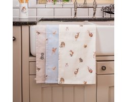 Wrendale - Theedoek - Farmyard Friends