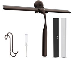 Wunset Superior Douchewisser Selectie: Met RVS, Siliconen en Rubberen Wissers, Waterwissers, Badkamerbenodigdheden, Wissers voor Douchecabines (25 cm, Brons)