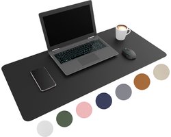 WURK Muismat 80x40 - XXL - Bureau Onderlegger - Bureau Organizer - Bureaumat - Inclusief Kabel Clip – Zwart