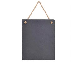 Wurm krijtbord - leisteen - antraciet - 25 x 20 cm - ophangbaar - memobordje