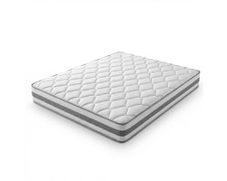 WUVRIE - Pocketveringmatras 140x200 cm - 7 zones en comfortschuim - H4 stevig - Wit