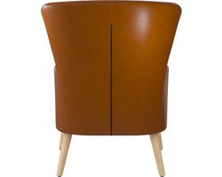 Wynn-Beklede Accent Stoel in Kunstleer Camel