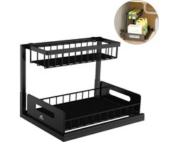 W&Z® Gootsteenkast Organizer - Uitschuifbaar - Antislip - Keukenkast Organizer - Keuken Organizers - Organizer - Gootsteenrek - Keukenlade