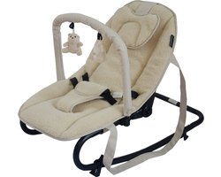 X Adventure Wipstoeltje – Verstelbare rugleuning & Inklapbaar – Draagbare schommelstoel - Beige (0-9 mnd)