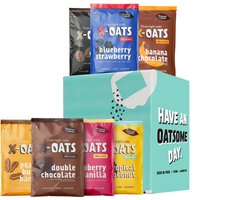 X-OATS ONTBIJTSHAKE- 24x70gr maaltijd - 20g eiwit per portie, suikerarm, vegan, glutenvrij, 24-pack [3x koffie/cacao, 4x banaan/chocolade, 4xbosbes/aardbei, 3xpindakaas/banaan, 3xdouble chocolade, 3x tropical, 4x framboos/vanille]