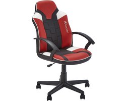 X Rocker Saturn - Gaming Stoel - Bureaustoel voor Kinderen en Tieners - Zwart/Rood/Wit