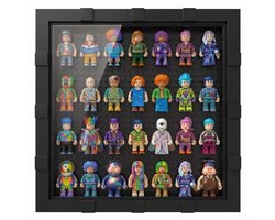Xainy Bouwblokken Fotolijst [L] Display box zwart voor minifiguren | Speelgoed opberg decoratie case geschikt voor minifigures | Accessoires wissellijst vitrine voor modelbouw poppen of action figures | 38 bouwstenen onderdelen exclusief poppen