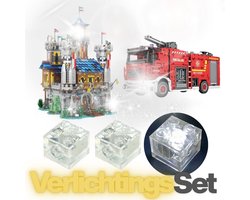 Xainy SS04 I/O Switch Verlichtingsset kubus witlicht | Geschikt voor bekende merken o.a Reobrix Pantasy | Speelgoed verlichting voor bouwpakketten of modelbouw | Bouwblokken lampjes op batterijen geschikt voor kinderen & volwassenen | My bricks light