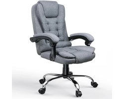 Xalox - Bureaustoel - Stoel - Ergonomische Bureaustoel - Bureaustoelen - Bureaustoel Gaming - Bureaustoel Wieltjes - Grijs