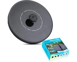 Xamax Solar Fontein op Zonne Energie ⌀160mm – Solar Vijverpomp met Waterfontein - Fonteinpomp & Drijvende Vijverfontein - fontijn zonne energie - Waterornament - Water fontein Tuin