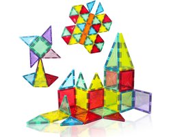 Xanna Magnetische Bouwtegels - 38 Stuks - Magnetisch Speelgoed vanaf 3 Jaar - Montessori Educatief Bouwspeelgoed - Magna tiles