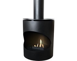 Xaralyn Bio-ethanol haard - plafondhaard Silo - metaal - 2 KW verwarming - hangende haard - ronde openhaard - sfeerhaard - alternatief houtkachel - decoratieve schoorsteen