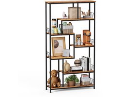 Xbro Boekenkast met 7 Planken – Industrieel Opbergrek voor Woonkamer, Kantoor en Werkkamer – 100x30x180cm