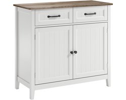Xbro Keukenkast met 2 Laden en 2 Deuren – Buffetkast met Werkblad – Dressoir voor Keuken, Woonkamer of Eetkamer – 90x40x81 cm – Grijs