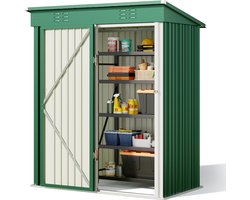 Xbro Tuinhuis – Metalen Gereedschapsschuur – Weerbestendige Tuinberging –Voor Achtertuin, Terras en Grasveld – 87x155x180 cm – Groen