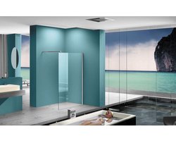 Xellanz Eco inloopdouche 110x200cm - 8mm nano helder glas - chroom