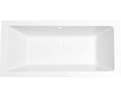 Xellanz Santino Rechthoek Inbouw 1-2 Persoons Duo Ligbad 180x80x49cm Acryl Mat Wit