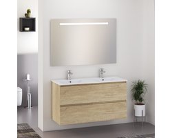 Xellanz Sephia Badmeubelset 120 cm met Dubbele Wastafel - Nature