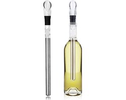 XEMM Koelstick met Schenker - Wijnkoeler - RVS - Set van 2