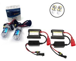 XEOD Autolampen - H1 8000K Xenon ombouwset - AC - Dimlicht - Grootlicht - Mistlicht - HID - 35W - Gratis stadslichten T10