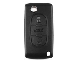 XEOD Autosleutelbehuizing - sleutelbehuizing auto - sleutel - Autosleutel / Geschikt voor: Peugeot 3 knops VA2